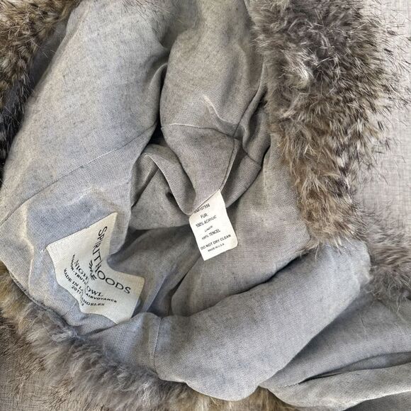 SpiritHoods Night Owl Faux Fur scarf hat hood - Picture 8 of 12